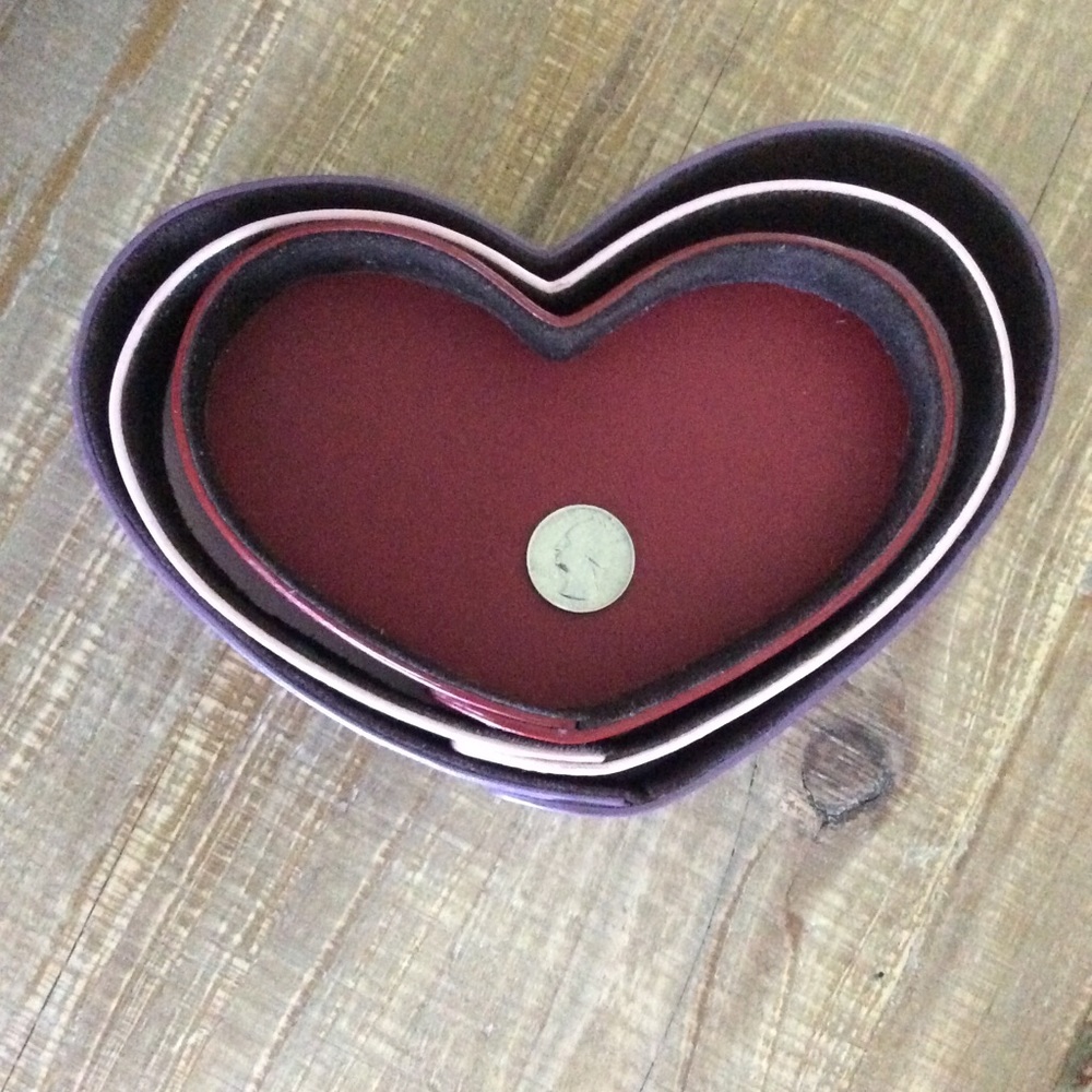 Leather stackable hearts - Picture 6 of 6